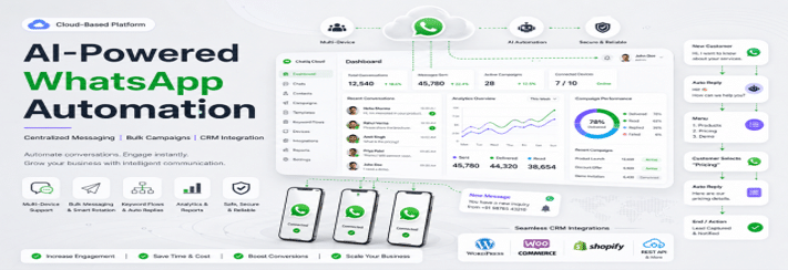 Cloud Based WhatsApp Automation Software for business communication automation