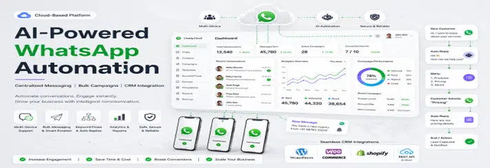 Cloud Based WhatsApp Automation Software for business communication automation