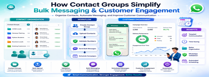 Contact Group Based Bulk Messaging Software dashboard for automated campaigns